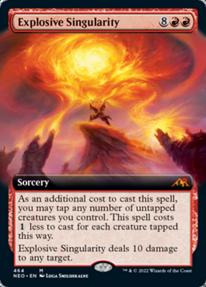 Explosive Singularity (Extended Art) - (Foil): Kamigawa: Neon Dynasty