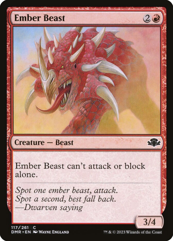 Ember Beast - (Foil): Dominaria Remastered