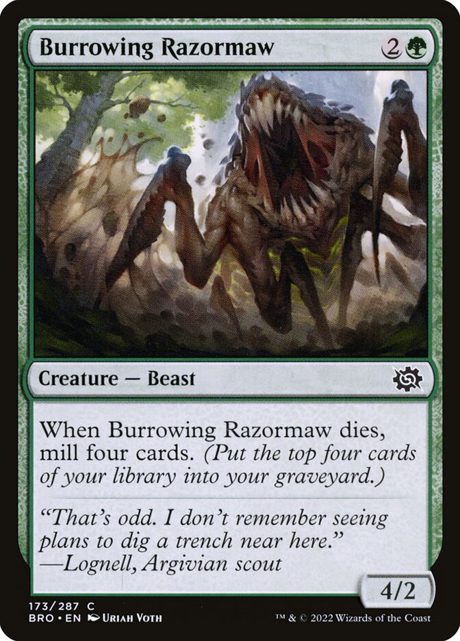 Burrowing Razormaw - (Foil): The Brothers' War