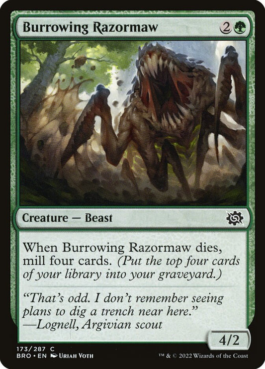 Burrowing Razormaw: The Brothers' War