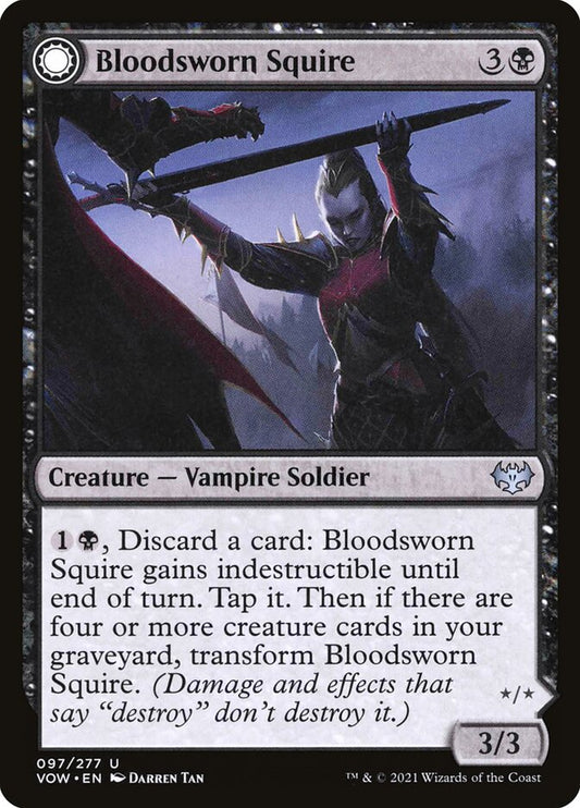 Bloodsworn Squire // Bloodsworn Knight - (Foil): Innistrad: Crimson Vow