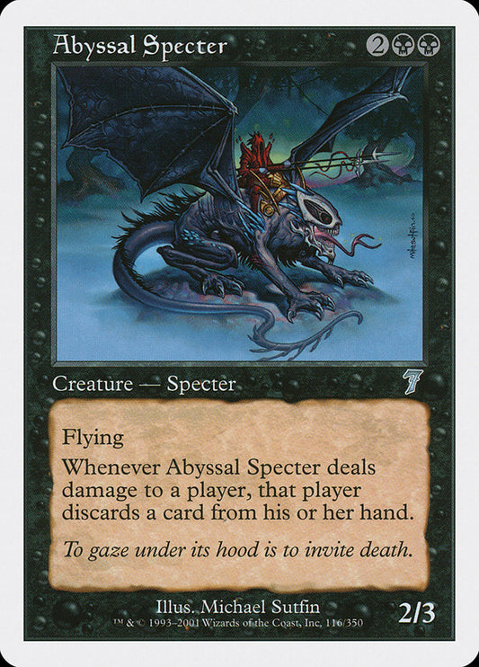 Abyssal Specter - (Foil): Seventh Edition