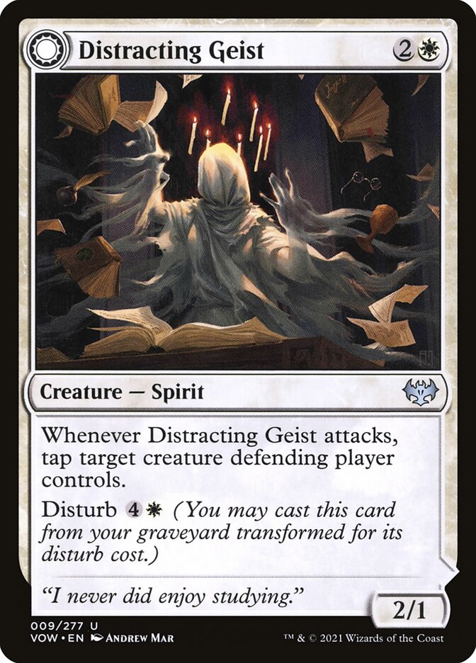 Distracting Geist // Clever Distraction - (Foil): Innistrad: Crimson Vow