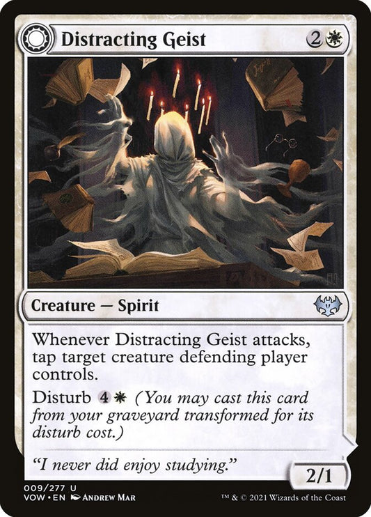 Distracting Geist // Clever Distraction - (Foil): Innistrad: Crimson Vow