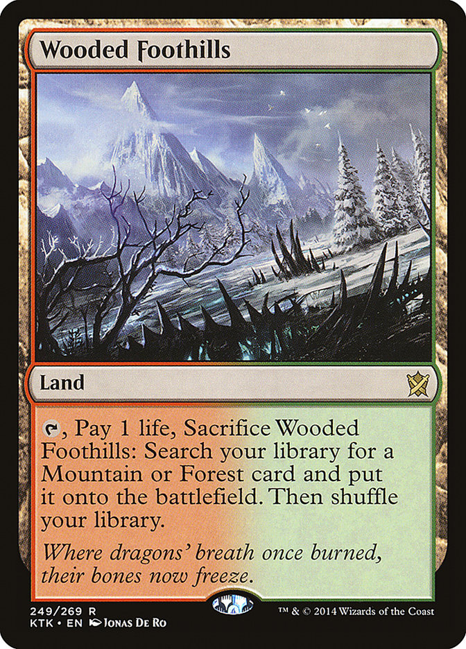 Wooded Foothills - (Foil): Khans of Tarkir
