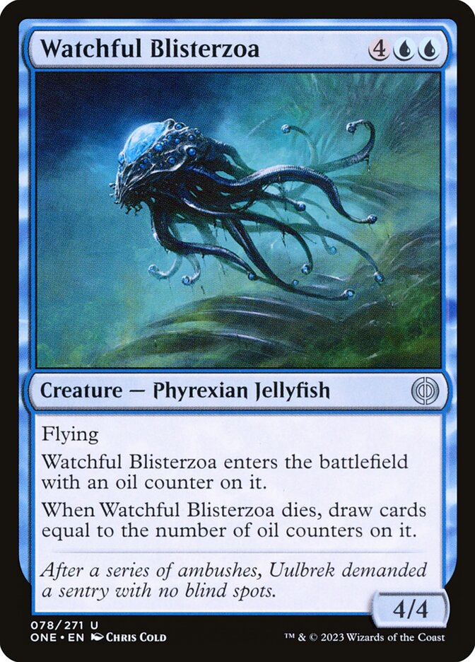 Watchful Blisterzoa - (Foil): Phyrexia: All Will Be One
