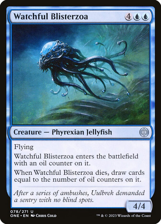 Watchful Blisterzoa - (Foil): Phyrexia: All Will Be One