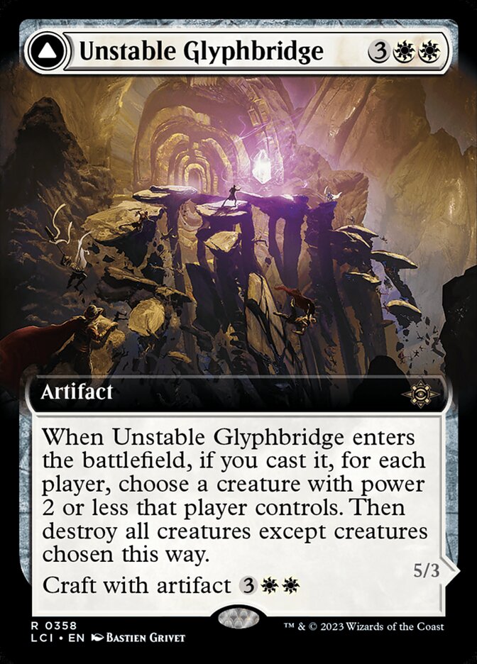Unstable Glyphbridge // Sandswirl Wanderglyph (Extended Art) - (Foil): Lost Caverns of Ixalan