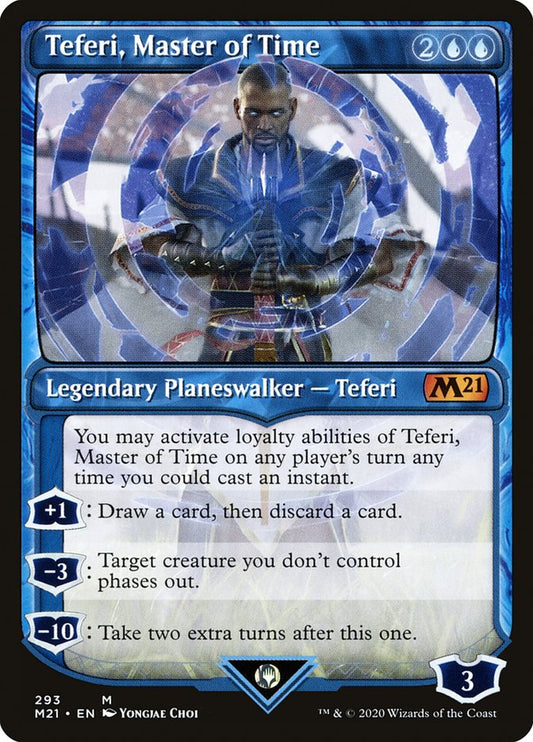 Teferi, Master of Time (#293) (Showcase) - (Foil): Core Set 2021