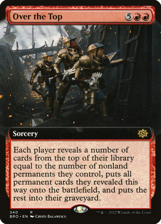 Over the Top (Extended Art) - (Foil): The Brothers' War