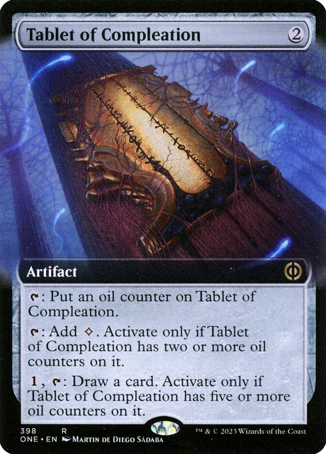 Tablet of Compleation (Extended Art) - (Foil): Phyrexia: All Will Be One