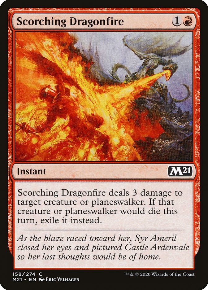 Scorching Dragonfire - (Foil): Core Set 2021