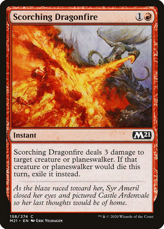 Scorching Dragonfire - (Foil): Core Set 2021