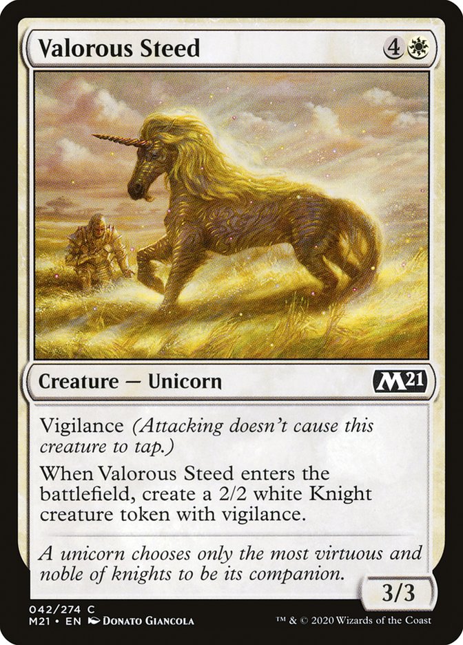 Valorous Steed - (Foil): Core Set 2021
