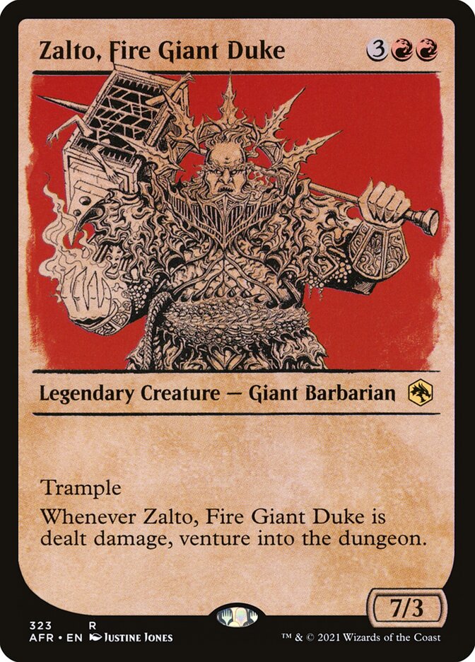 Zalto, Fire Giant Duke (Showcase) - (Foil): Adventures in the Forgotten Realms