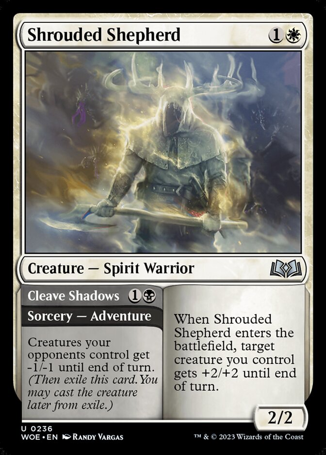 Shrouded Shepherd // Cleave Shadows - (Foil): Wilds of Eldraine