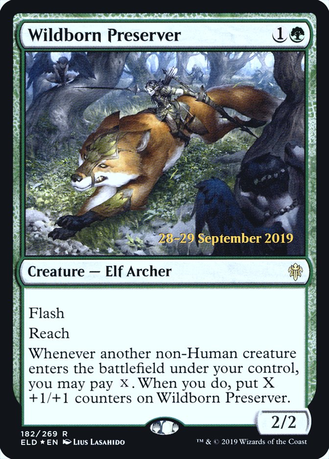 Wildborn Preserver (Prerelease) (Throne of Eldraine) - (Foil): Throne of Eldraine Promos
