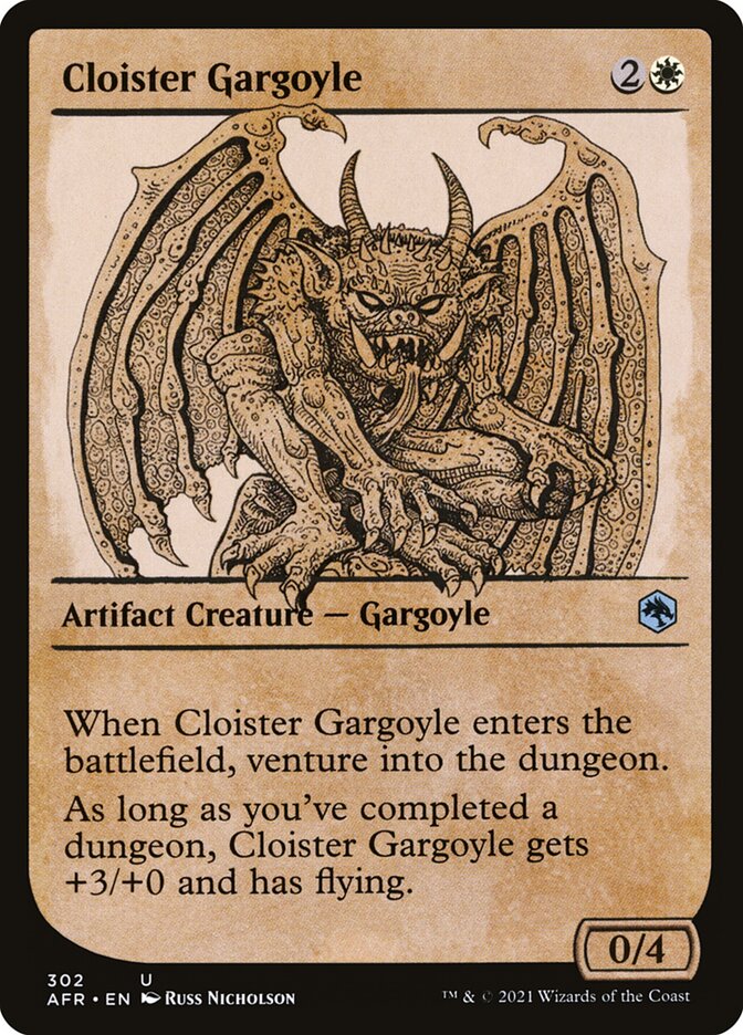Cloister Gargoyle (Showcase) - (Foil): Adventures in the Forgotten Realms
