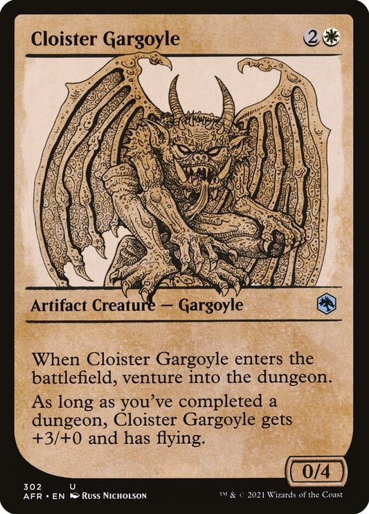 Cloister Gargoyle (Showcase) - (Foil): Adventures in the Forgotten Realms