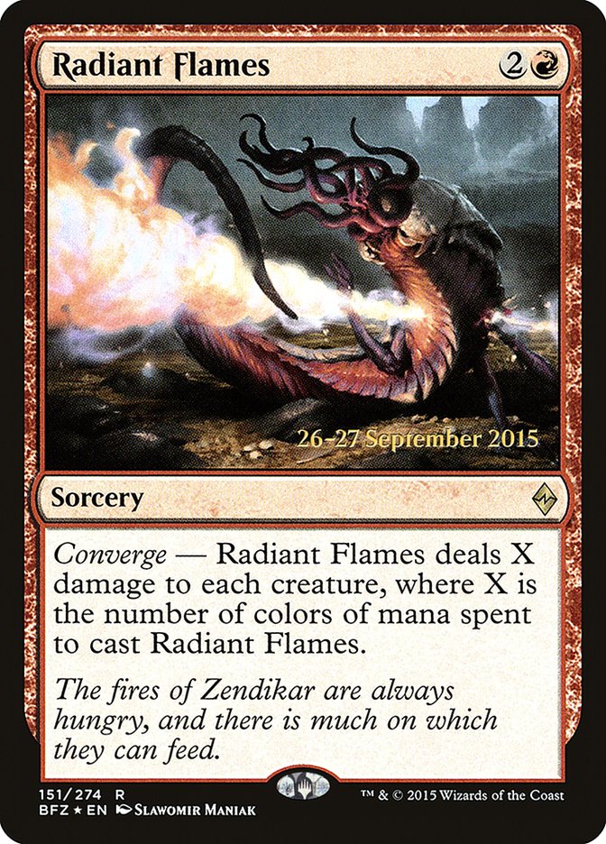 Radiant Flames (Prerelease) (Battle for Zendikar) - (Foil): Battle for Zendikar Promos