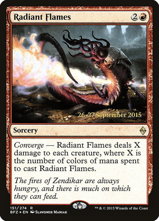 Radiant Flames (Prerelease) (Battle for Zendikar) - (Foil): Battle for Zendikar Promos