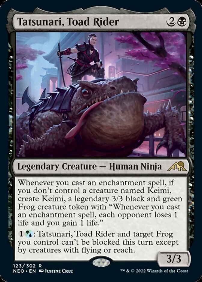 Tatsunari, Toad Rider - (Foil): Kamigawa: Neon Dynasty
