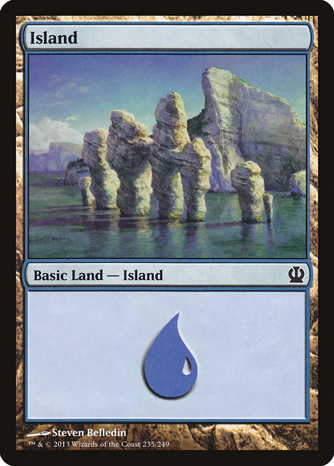 Island (#235) - (Foil): Theros