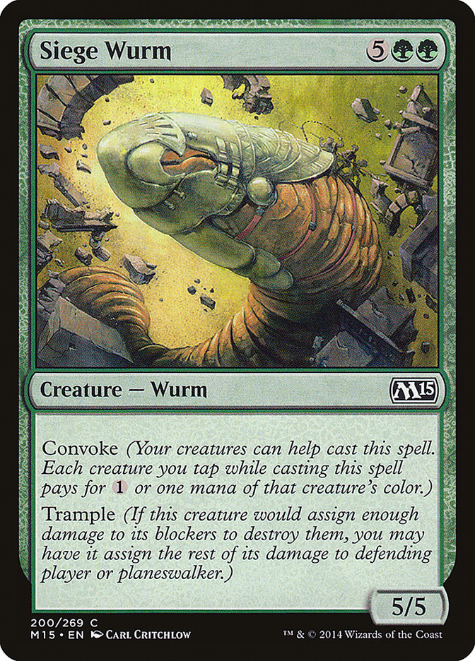 Siege Wurm - (Foil): Magic 2015
