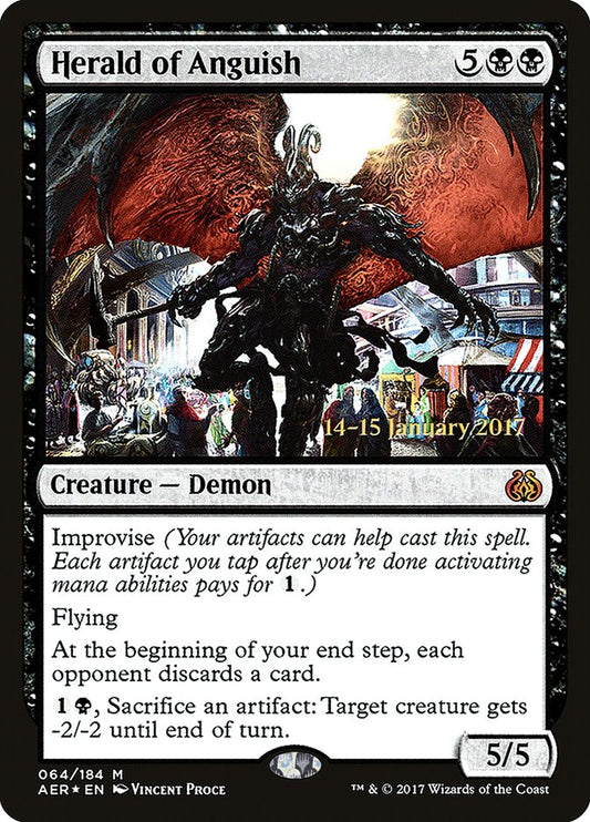 Herald of Anguish (Prerelease) (Aether Revolt) - (Foil): Aether Revolt Promos