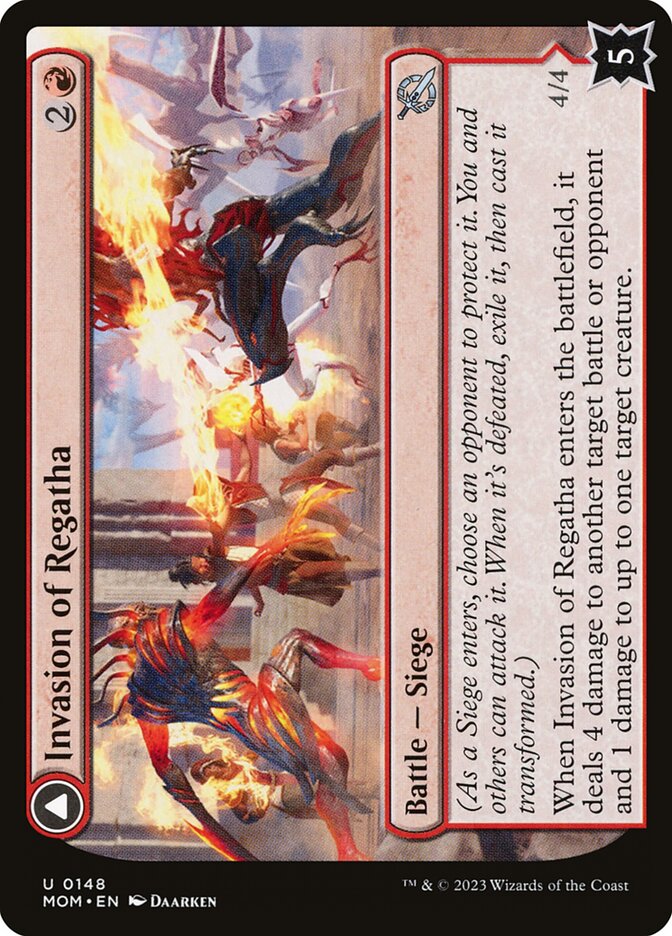 Invasion of Regatha // Disciples of the Inferno - (Foil): March of the Machine