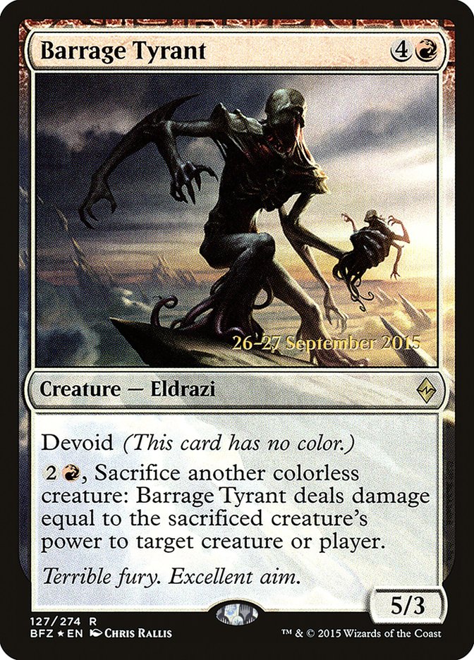 Barrage Tyrant (Prerelease) (Battle for Zendikar) - (Foil): Battle for Zendikar Promos