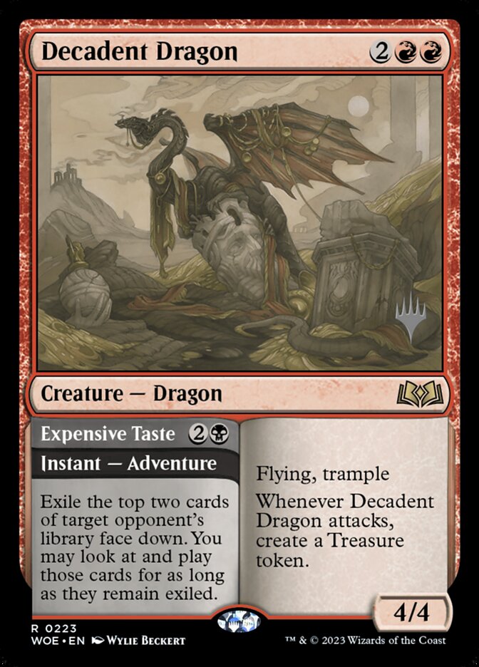 Decadent Dragon // Expensive Taste (Promo Pack) (Wilds of Eldraine): Wilds of Eldraine Promos