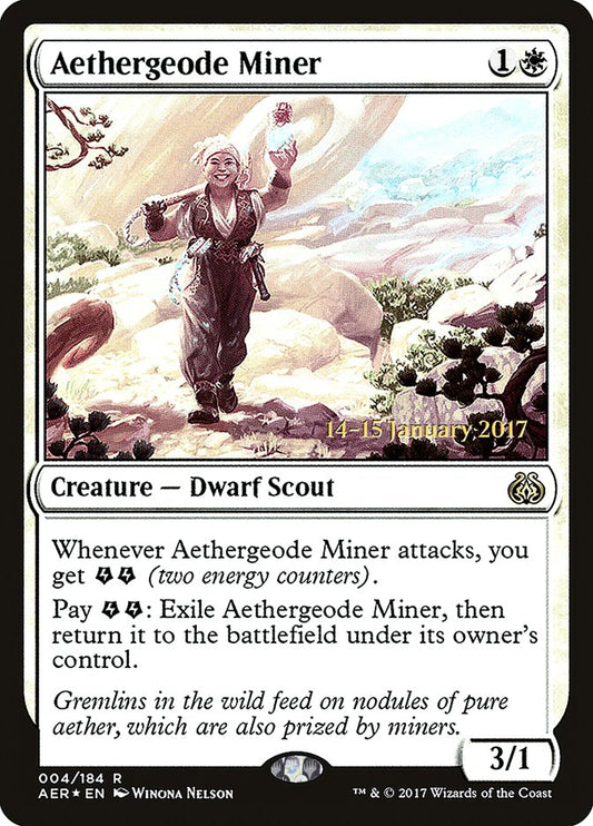 Aethergeode Miner (Prerelease) (Aether Revolt) - (Foil): Aether Revolt Promos