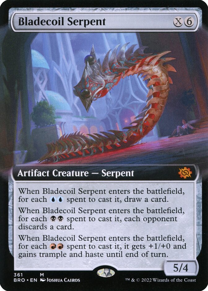 Bladecoil Serpent (Extended Art) - (Foil): The Brothers' War
