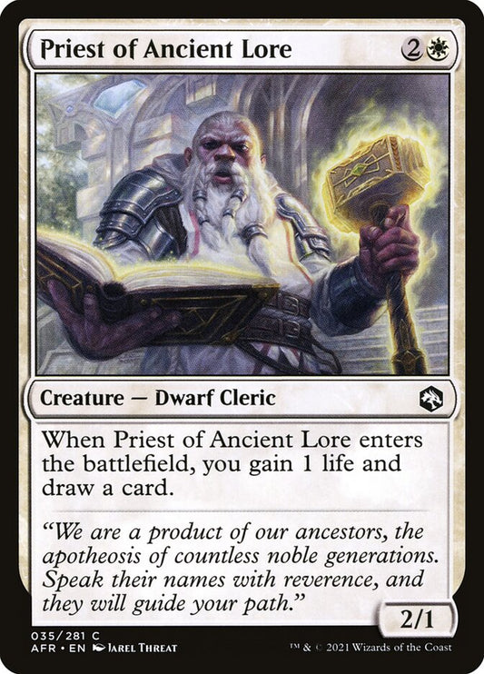 Priest of Ancient Lore - (Foil): Adventures in the Forgotten Realms