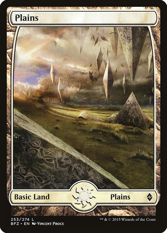 Plains (#253) (Full Art) - (Foil): Battle for Zendikar