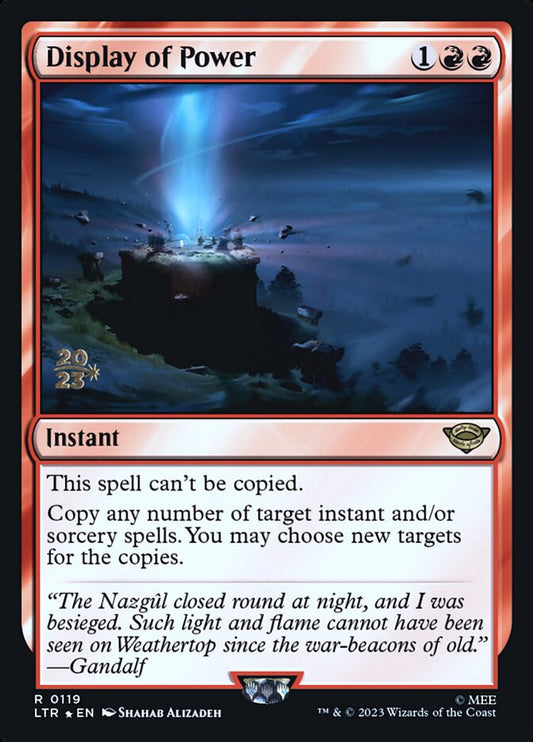 Display of Power (Prerelease) (The Lord of the Rings) - (Foil): Tales of Middle-earth Promos