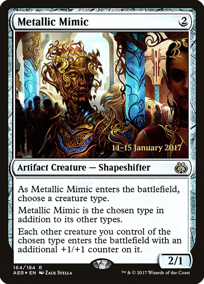 Metallic Mimic (Prerelease) (Aether Revolt) - (Foil): Aether Revolt Promos
