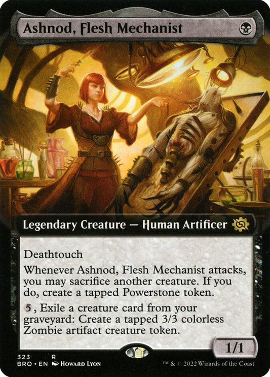 Ashnod, Flesh Mechanist (Extended Art) - (Foil): The Brothers' War