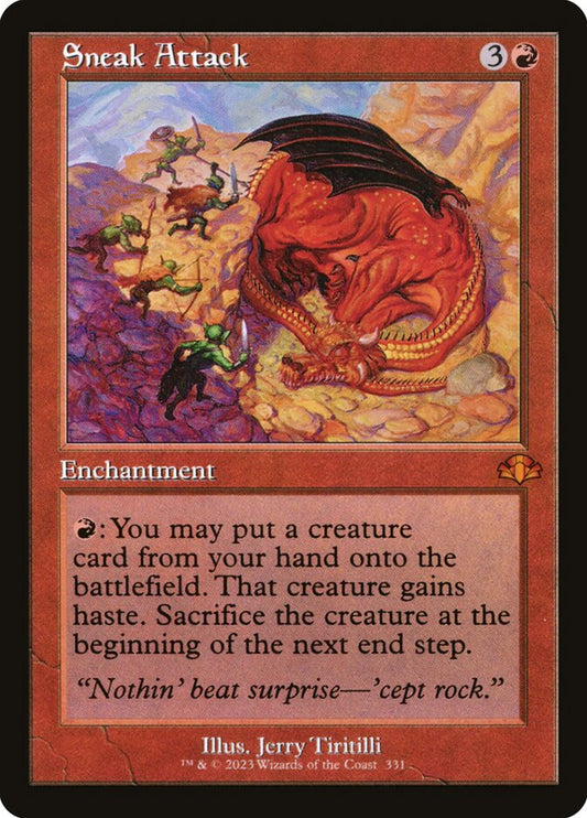 Sneak Attack (Retro Frame) - (Foil): Dominaria Remastered