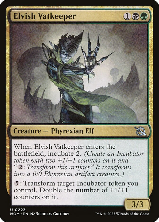 Elvish Vatkeeper - (Foil): March of the Machine