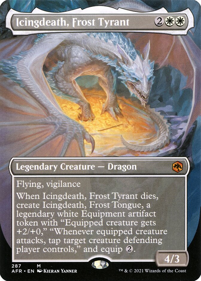 Icingdeath, Frost Tyrant (Borderless) - (Foil): Adventures in the Forgotten Realms