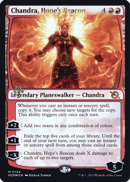 Chandra, Hope's Beacon (Prerelease) (March of the Machine) - (Foil): March of the Machine Promos