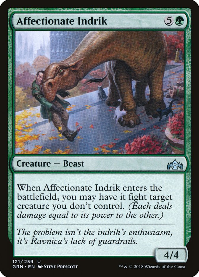 Affectionate Indrik - (Foil): Guilds of Ravnica