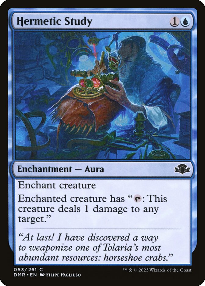 Hermetic Study - (Foil): Dominaria Remastered