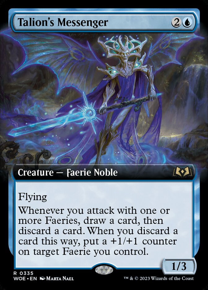 Talion's Messenger (Extended Art) - (Foil): Wilds of Eldraine