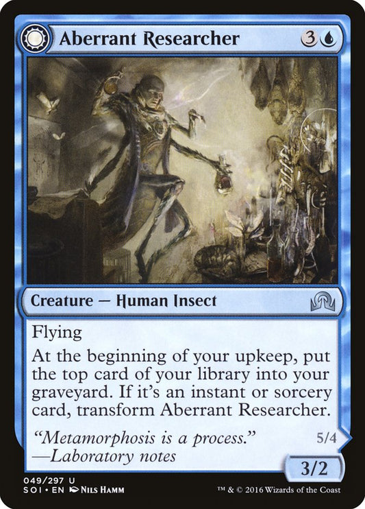 Aberrant Researcher // Perfected Form - (Foil): Shadows over Innistrad