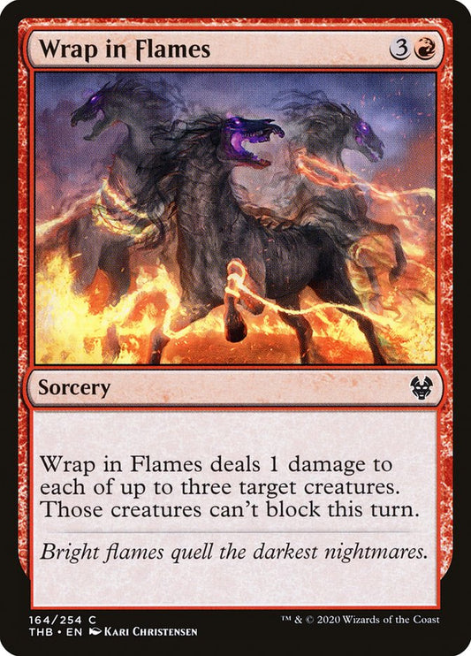 Wrap in Flames - (Foil): Theros Beyond Death