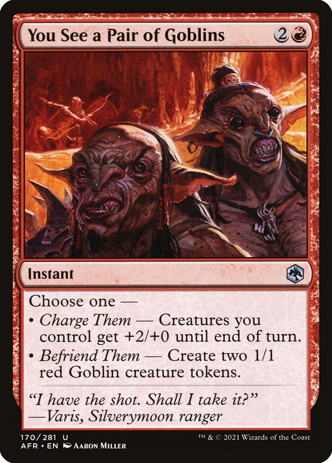 You See a Pair of Goblins - (Foil): Adventures in the Forgotten Realms