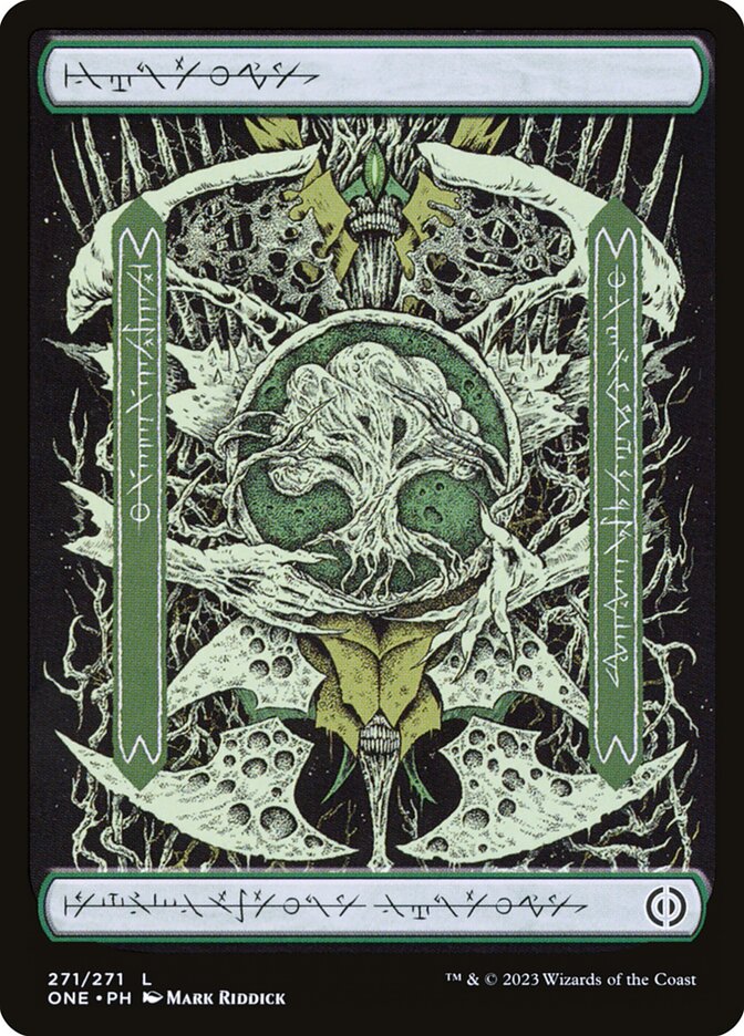 Forest (#271) (Full Art) (Phyrexian) - (Foil): Phyrexia: All Will Be One